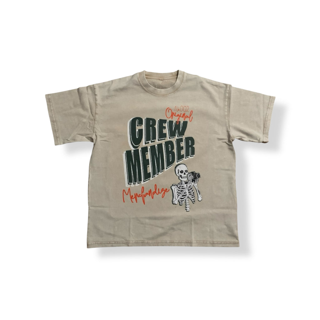 Crew Member Graphic Tee - Snow Washed 250 GSM